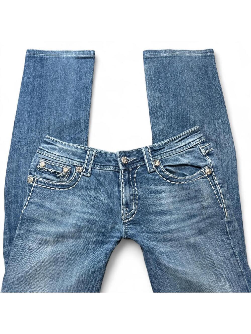 Miss Me Y2K Embellished Low Rise Bootcut Jeans